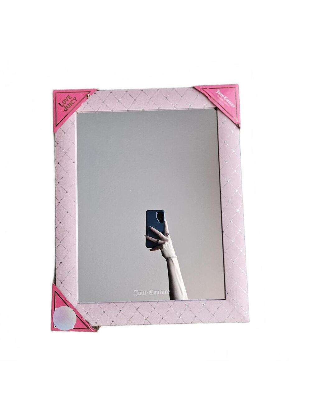 Juicy Couture Pink Sparkle Wall Mirror Coquette Y2K McBling Home / Room Decor